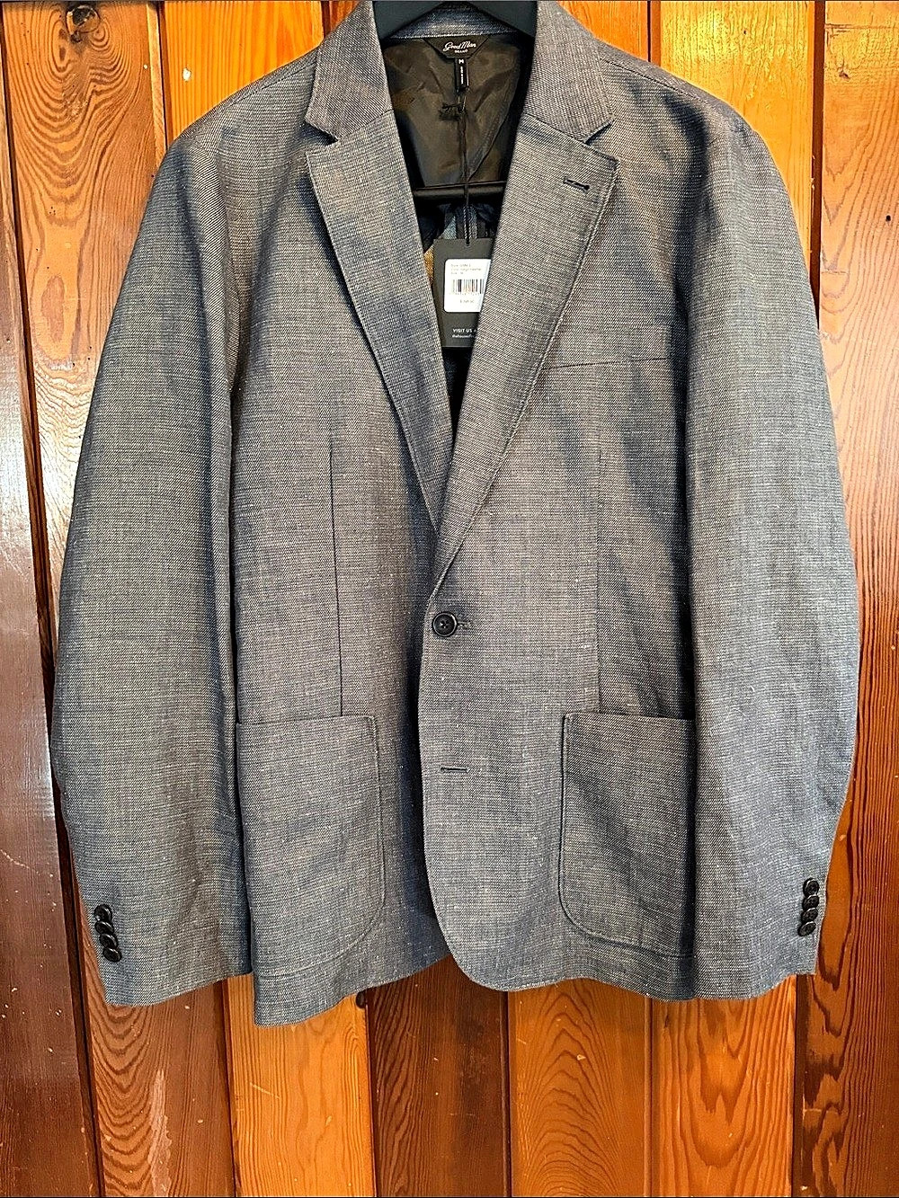 Good Man Brand Gray Indigo Heather  Blazer Size Medium NWT